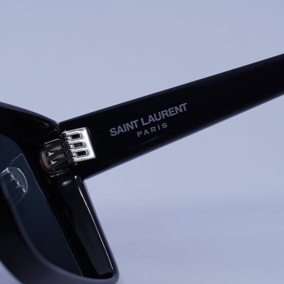 Saint Laurent SL 756 001 Sunglasses Black Square Frame, Dark Grey Lenses - Picture 8 of 10